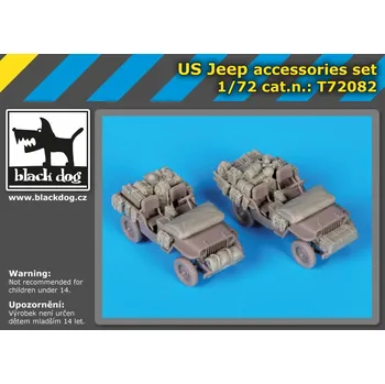 Plastikový model Blackdog 1/72 US Jeep accessories set (DRAG)