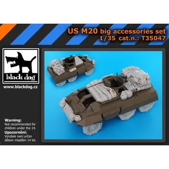 Plastikový model Blackdog 1/35 US M20 big accessories set (TAM)