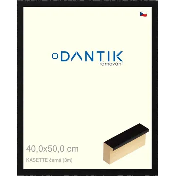 Rám na obraz DANTIK rámeček 40x50 | KASSETTE černá (Plexi Čiré) (Vyrobeno s láskou u nás v DANTIKU)