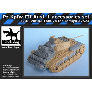 Plastikový model Blackdog 1/48 Pz.Kpfw. III Ausf L accessories set