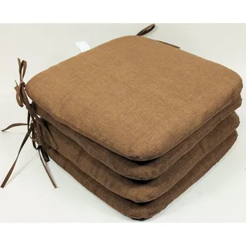 Podsedák Axin Trading s.r.o. Sedák 40x40 cm látka hnědý melír - set 4 kusy