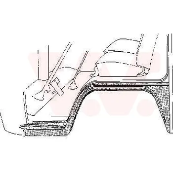 Blatník karosérie Blatník VAN WEZEL 5852.57