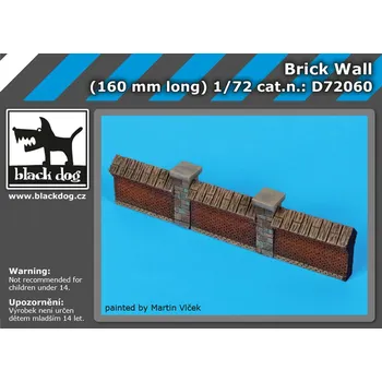 Plastikový model Blackdog 1/72 Brick wall (160 mm long)