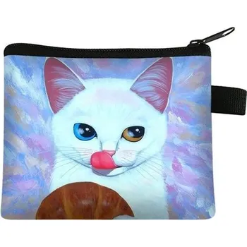 Malá dámská peněženka s motivem kočky - 22