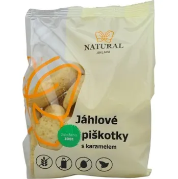 Jáhlové piškotky s VEGAN karamelem bez lepku 150g – NATURAL