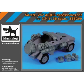 Plastikový model Blackdog 1/35 Sd.Kfz 247 Ausf B accessories set (ICM)