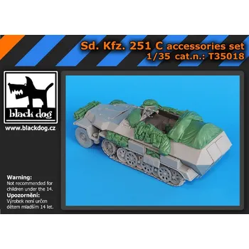 Plastikový model Blackdog 1/35 SdKfz 251C accessories set (DRAG)