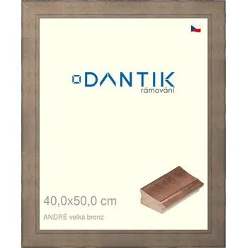 Rám na obraz DANTIK rámeček 40x50 | ANDRÉ velká bronz (Plexi Čiré) (Vyrobeno s láskou u nás v DANTIKU)