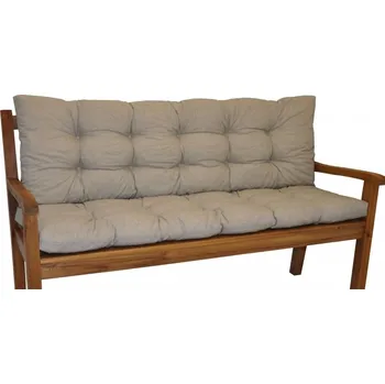 Axin Trading s.r.o. Polstr na zahradní lavičku 120 cm - látka tmavě béžový melír