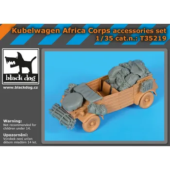 Plastikový model Blackdog 1/35 Kübelwagen Africa Corps accessories set (TAM)