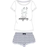 Snoopy - licence Dívčí pyžamo - Snoopy 5204492, bílá / šedé kraťasy Barva: Bílá, Velikost: 146
