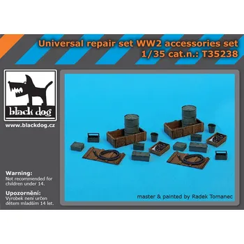 Plastikový model Blackdog 1/35 Universal repair set WWII (accessories set)