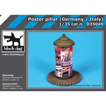 Plastikový model Blackdog 1/35 Poster pillar (Germany/Italy)