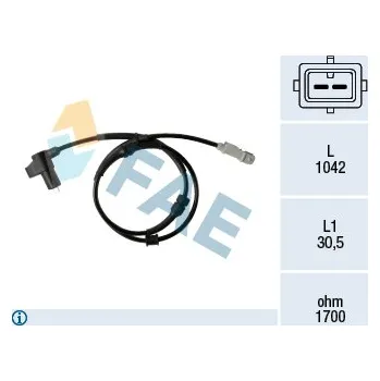 ABS Snímač, počet otáček kol FRANCISCO ALBERO S.A. 78347