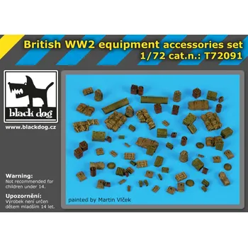 Plastikový model Blackdog 1/72 British WWII equipment accessories set