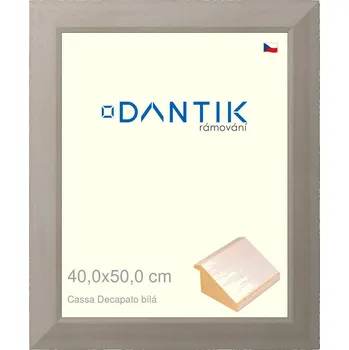 Rám na obraz DANTIK rámeček 40x50 | Caa Decapato bílá (Plexi Čiré) (Vyrobeno s láskou u nás v DANTIKU)