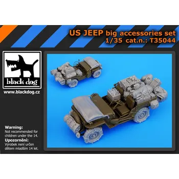 Plastikový model Blackdog 1/35 US JEEP Big accessories set (TAM)