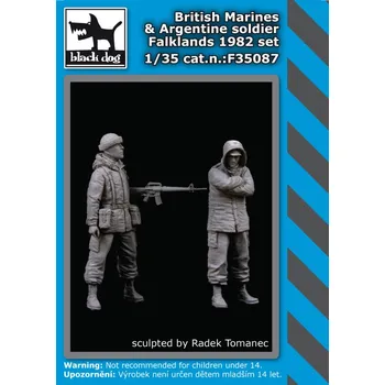 Plastikový model Blackdog 1/35 British&Arg.soldiers Falklands 1982 (2 fig.)