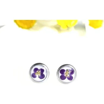 Náušnice Šperk z pravých květin - Náušnice Mini
