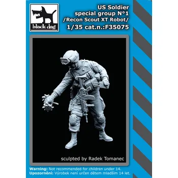 Plastikový model Blackdog 1/35 US soldier special group No.1 (1 fig.)