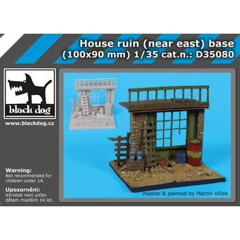 Plastikový model Blackdog 1/35 House ruin (near east) base (100x90 mm)