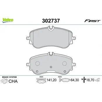 Brzdová destička Sada brzdových destiček, kotoučová brzda VALEO 302737