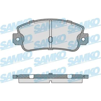 Brzdová destička Sada brzdových destiček, kotoučová brzda SAMKO 5SP106