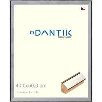 Rám na obraz DANTIK rámeček 40x50 | INCLINATA colori Bílá (Plexi Čiré) (Vyrobeno s láskou u nás v DANTIKU)