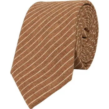 Kravata Bubibubi Hnědá kravata s proužky