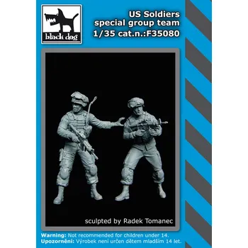 Plastikový model Blackdog 1/35 US soldiers special group team (2 fig.)