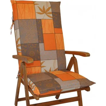 Axin Trading s.r.o. Polstr na teakové zahradní křeslo UNI vysoké - UNIKO oranžový list