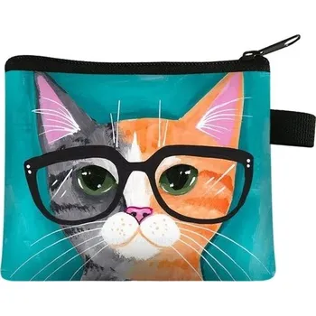 Malá dámská peněženka s motivem kočky - 16