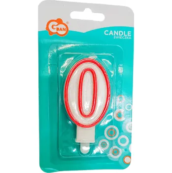 Dortová svíčka GoDan Svíčka číslo červená číslo: 0