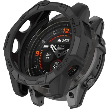 Příslušenství k chytrým hodinkám VSECHNONAMOBIL 78468 TPU HALF COVER Kryt pro Garmin Epix Pro 47mm / Epix Pro Gen2 47mm černý