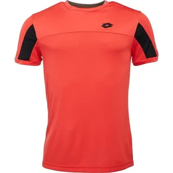 Pánské tričko Pánské tenisové tričko Lotto SUPERRAPIDA VI TEE XXL Červená, Černá