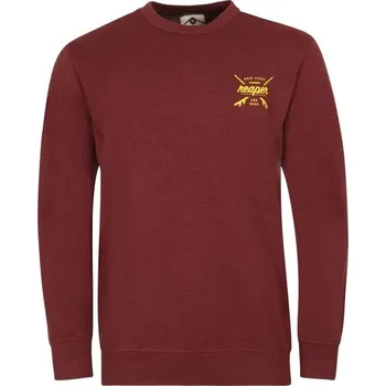 Pánské oblečení Pánská mikina Reaper LONGER L Vínová, Žlutá