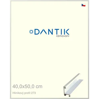 Rám na obraz DANTIK rámeček 40x50 | ALU profil 7273 Bílá matná (Plexi Čiré) (Vyrobeno s láskou u nás v DANTIKU)