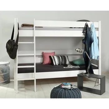 Postel Gazel Sendy palanda etážová postel smrk výška 155 cm bílá lak, bez roštů