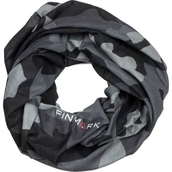 Nákrčník Multifunkční šátek Finmark FS-227 OS Černá, Tmavě šedá, Šedá