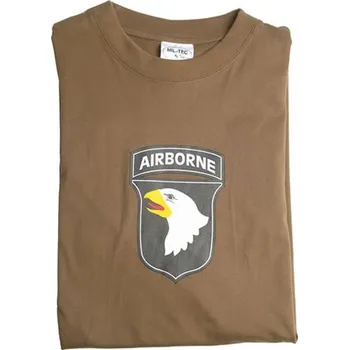 Pánské tričko MIL-TEC Triko krátký rukáv se znakem 101 AIRBORNE ZELENÉ M ZELENÁ - OLIV