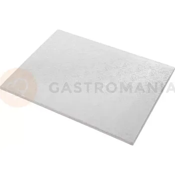 Podložka kartonová pod dorty a zákusky, obdélníková, stříbrná, 45x35x1,2 cm | MODECOR, 30630H