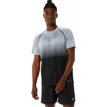 Pánské tričko Pánské sportovní triko ASICS SEAMLESS TOP S Černá, Bílá