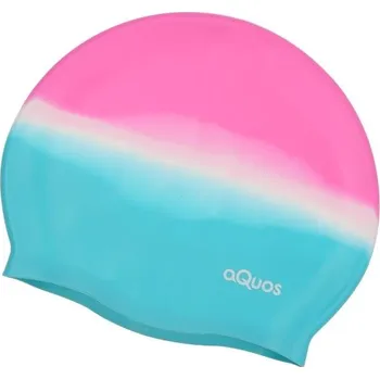 Plavecká čepice AQUOS COHO UNI Tyrkysová, Růžová, Bílá