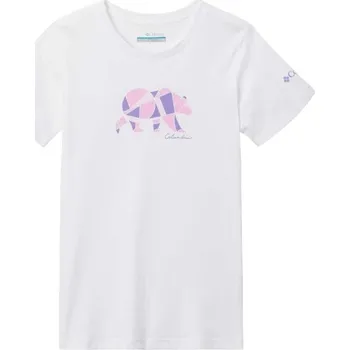 Dívčí tričko Dívčí tričko Columbia MISSION LAKE SHORT CRAPHIC SHIRT L Bílá, Růžová, Fialová