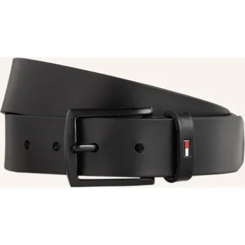Opasek Tommy Hilfiger Pánský Kožený Opasek Denton Matte, černá, 85