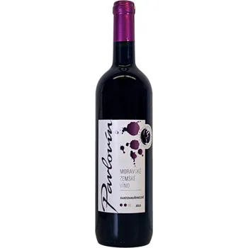 Víno Svatovavřinecké - moravské zemské červené 12,5% - vinařství Pavlovín - 0,75L