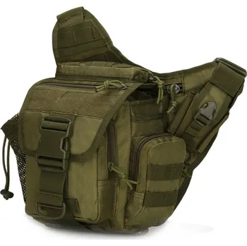 Příslušenství pro sportovní střelbu Brašna s opaskem, army zelená, 30x17x28cm, Smilodon