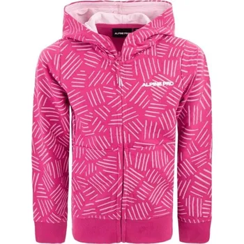 Oblečení a móda Dívčí mikina ALPINE PRO VELQO 128/134 Růžová, Bílá