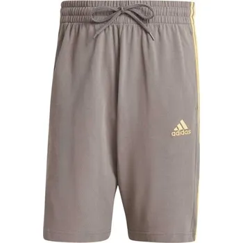 Pánské kraťasy adidas ESSENTIALS SINGLE JERSEY 3-STRIPES SHORTS S Šedá, Béžová