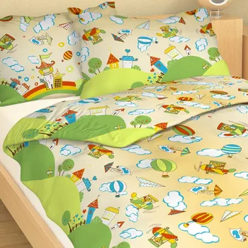 Povlečení Dětské povlečení krep letadýlka - 100x135 + 40x60 cm